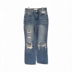 Vervet-Flying Monkey Fully Distressed 90’s style baggy Blue Jeans